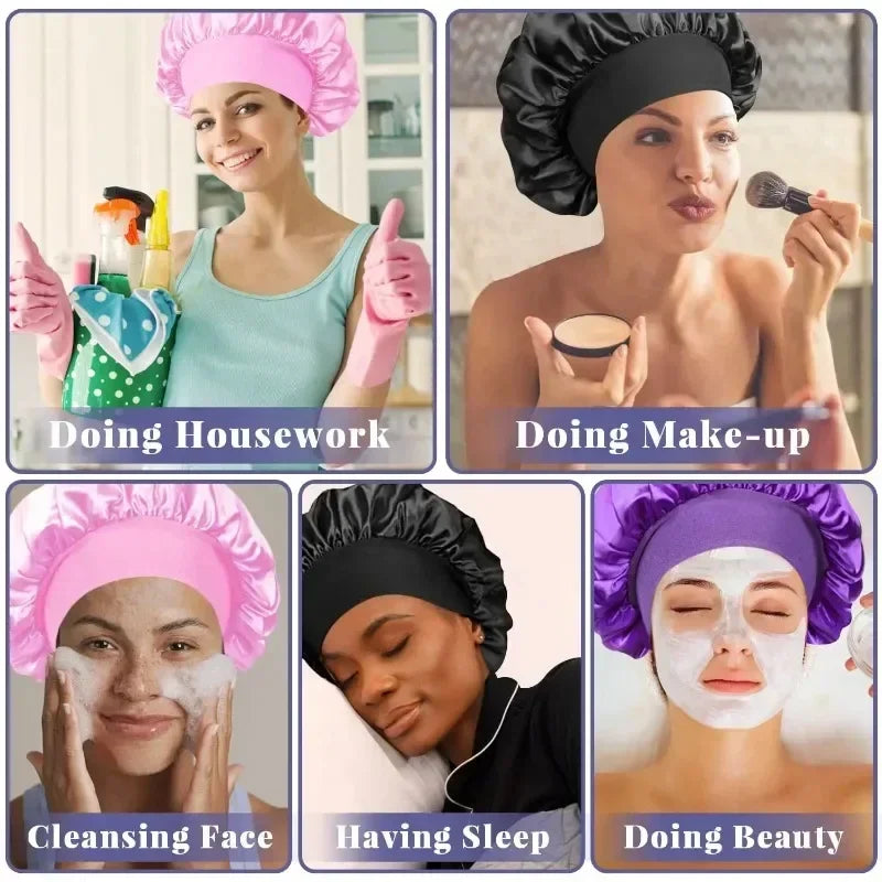 Satin Silk Sleep Bonnet for Hair Protection