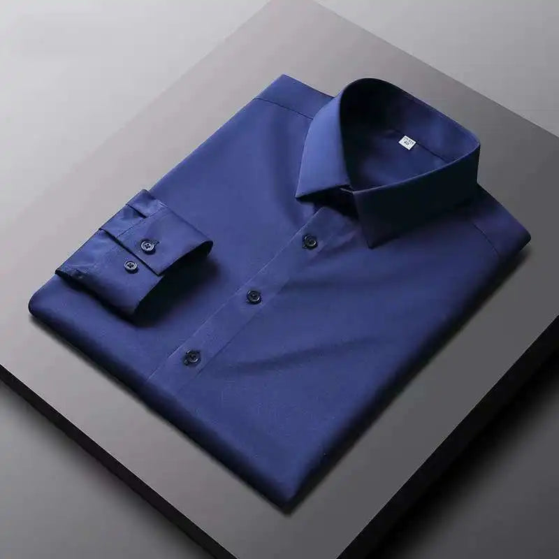 Camisa de manga larga para hombre resistente a las arrugas