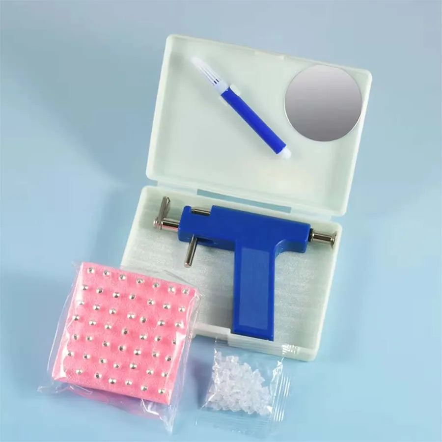 Professional Ear Piercing Kit – Gun + 98 Stainless Steel Studs