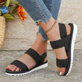 Women's Flat Sandals – Anti-Slip Casual Slides in Black & Khaki