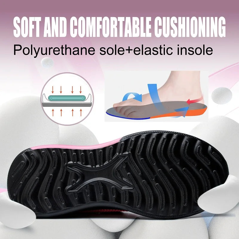 Women's Steel Toe Safety Sneaker – Colorful Knit Work Shoe