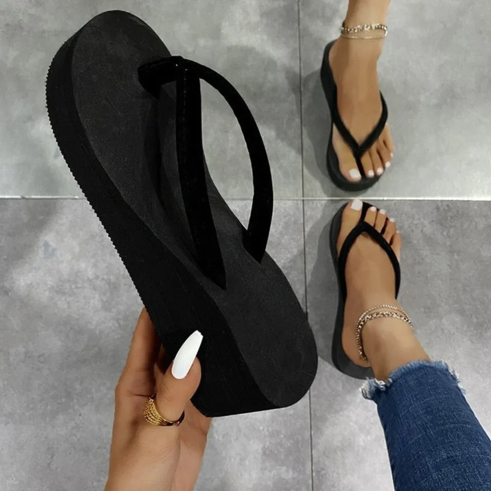 Women's Wedge Slide Sandals – Platform EVA Sole Beach & Home Slippers