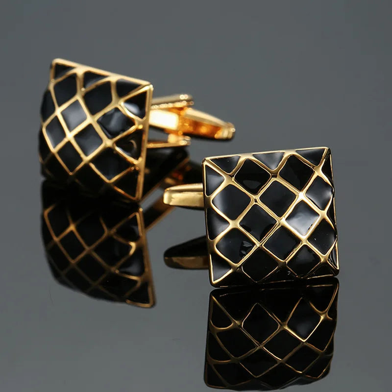 Retro Square Cufflinks | Unisex Luxury Dress Shirt Accessories