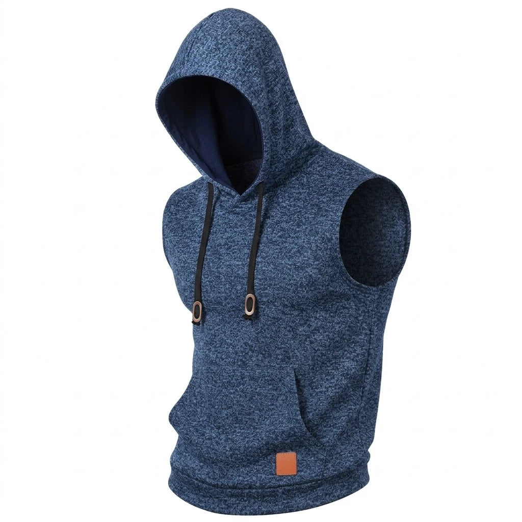 Unisex Sleeveless Hoodie Vest – Lightweight Relaxed Fit Hooded Tank Top