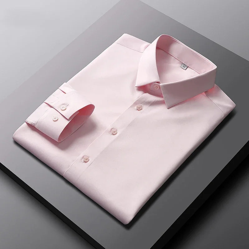 Camisa de manga larga para hombre resistente a las arrugas