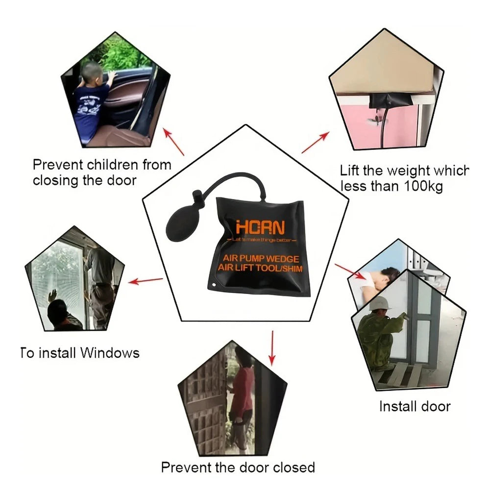 Inflatable Air Pump Wedge Tool for Doors & Windows