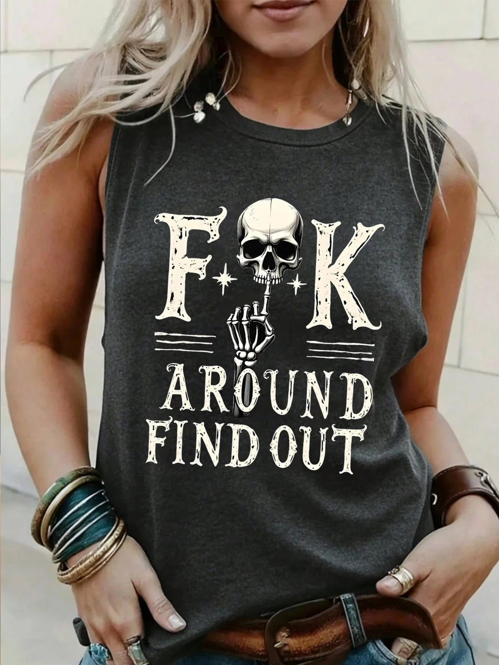Women's Dark Street Retro Printed Sleeveless Top