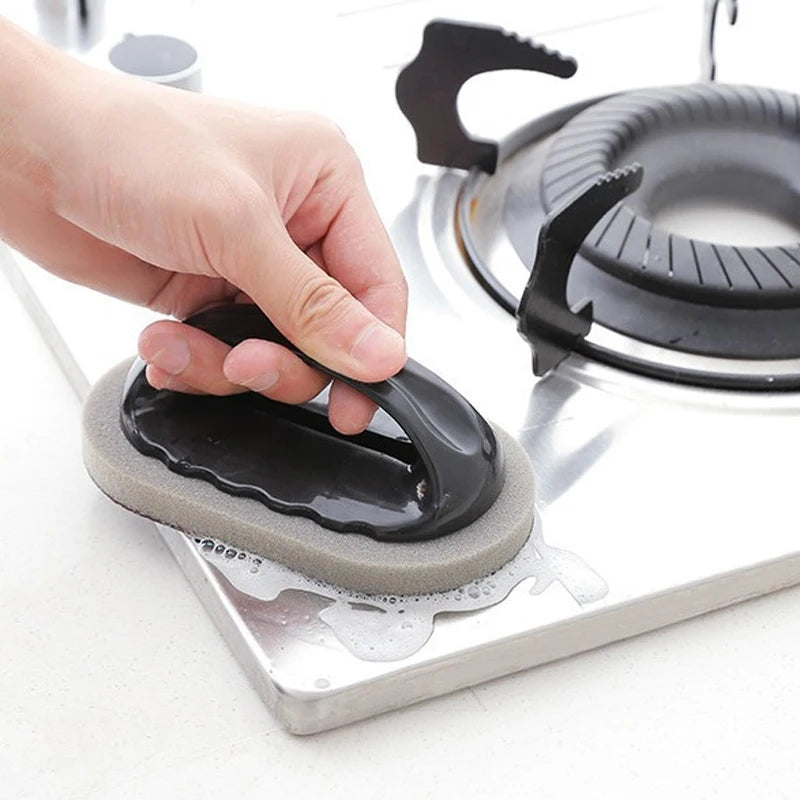 Magic Nano Emery Cleaning Sponge Brush – Multi-Surface Scrubber with Ergonomic Handle