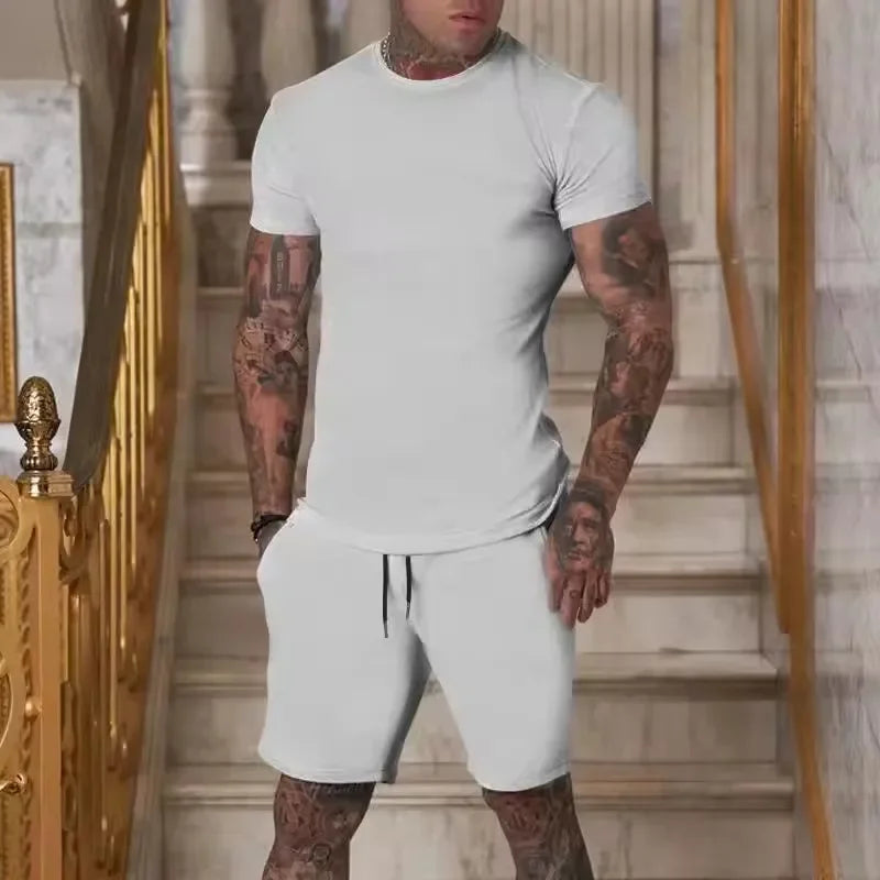 Conjunto de camiseta y pantalón corto deportivo para hombre