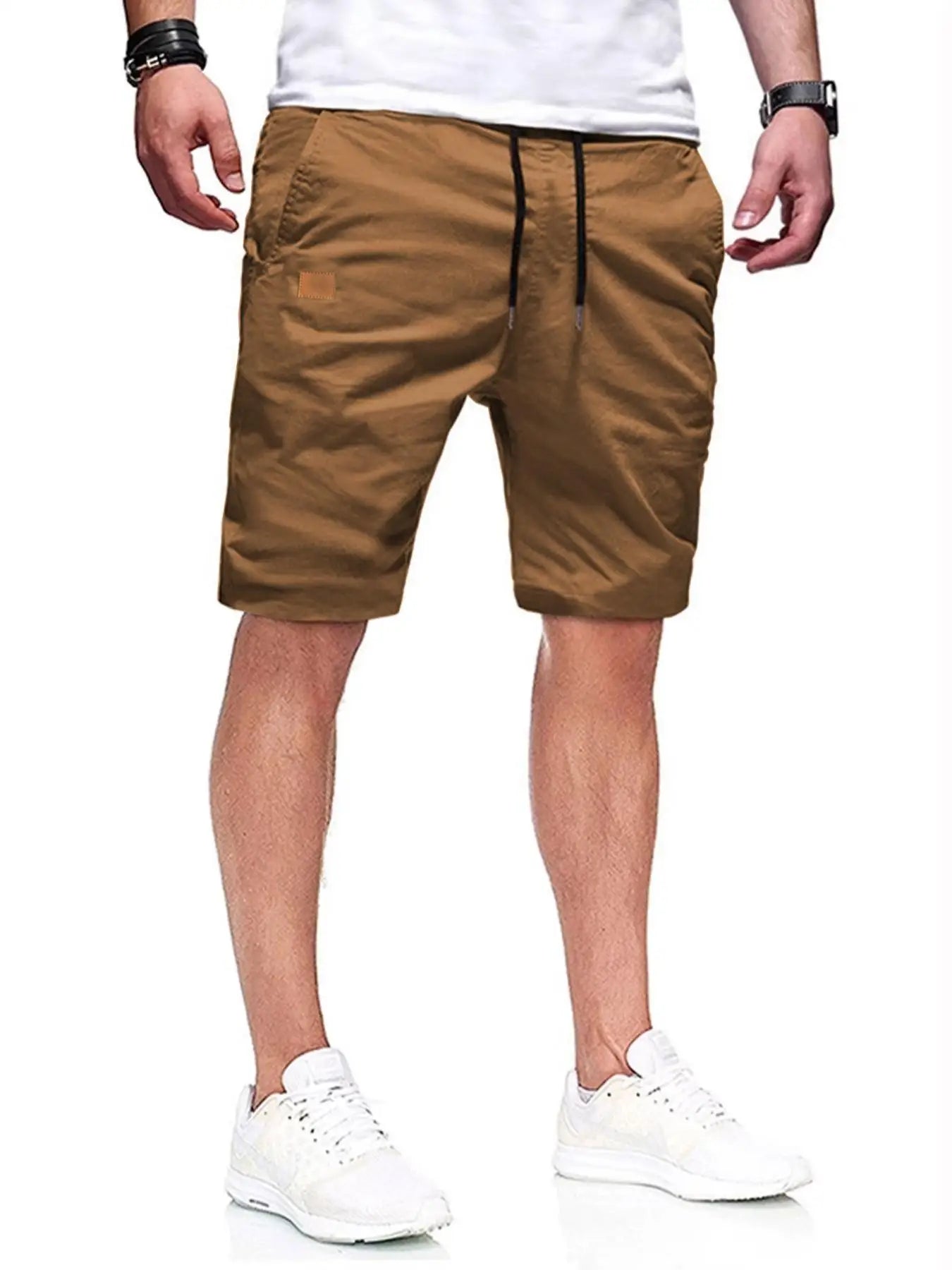 Men's Casual Bermuda Shorts – Elastic Waist Fitness & Jogger Shorts