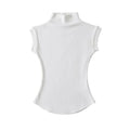 Sleeveless Turtleneck Crop Top – Slim Fit Streetwear Tee for Women