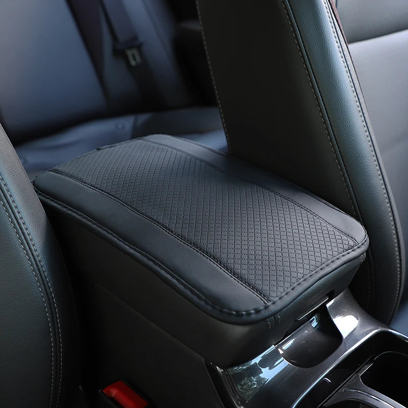 PU Leather Car Armrest Cover Mat – Universal Fit, Waterproof & Non-Slip