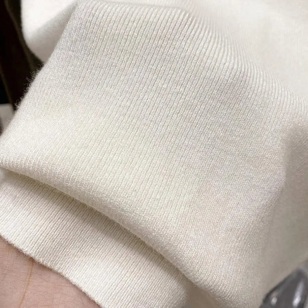 Women's Thin Mock Neck Short Sleeve Knit Sweater | Slim Bodycon Pullover Layering Top One Size