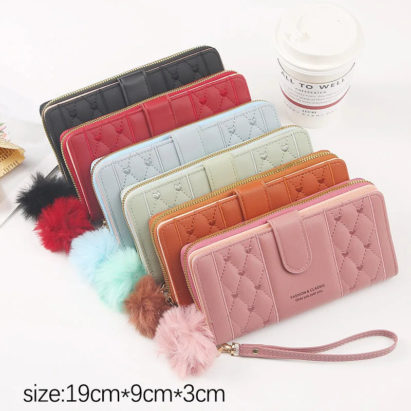 Women's Long Wristlet Wallet — Large Capacity Card Organizer & Coin Purse