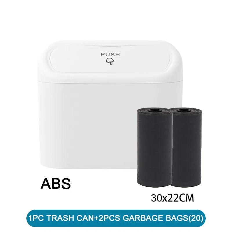 Bote de Basura para Coche con Tapa – Mini Cubo Antifugas con Bolsas de Basura