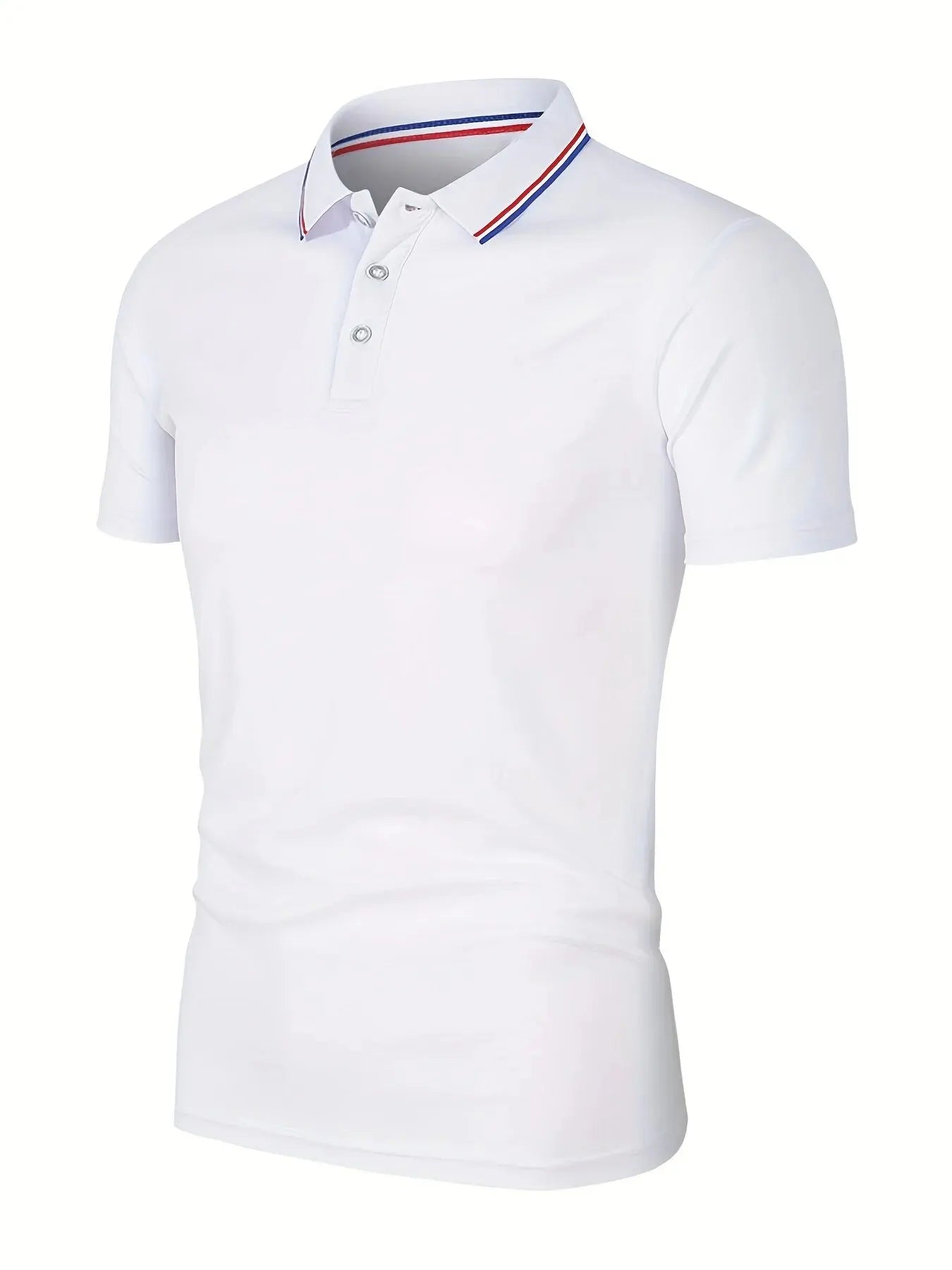 Men's Casual Polo Shirt - Breathable Short Sleeve Solid Color (S-XXL)