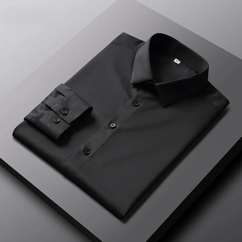 Camisa de manga larga para hombre resistente a las arrugas