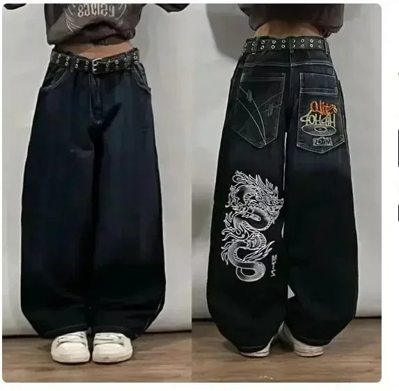 Y2K High-Waist Wide-Leg Jeans – 14 Colors
