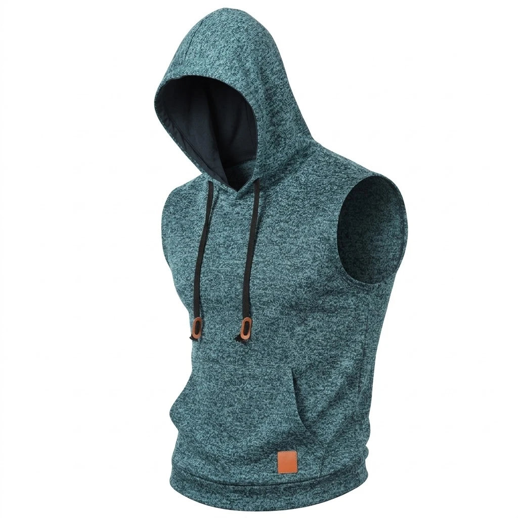 Unisex Sleeveless Hoodie Vest – Lightweight Relaxed Fit Hooded Tank Top