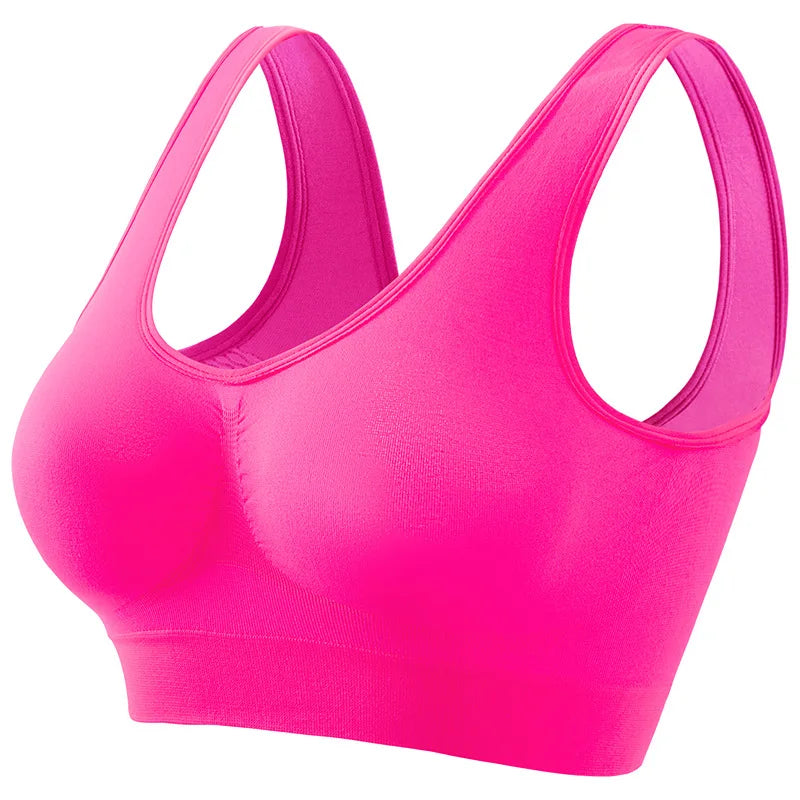 Sujetador Push-Up Sin Costuras para Mujer, Bralette Deportivo sin Aros, Top Corto, Lencería Sexy Lisa, Sin Relleno, Transpirable, Tallas Grandes, Sujetador Tipo Top S-5XL
