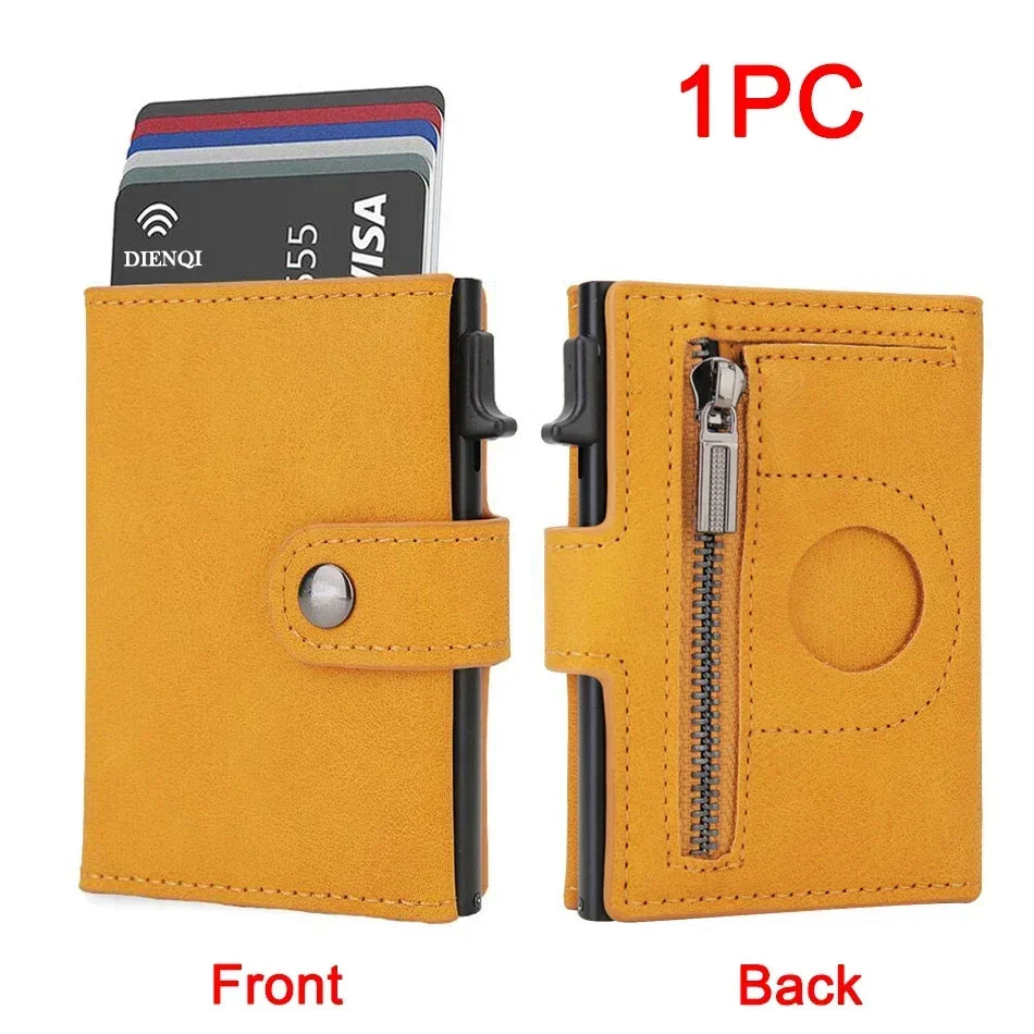 RFID Blocking Card Holder Wallet with AirTag Pocket — Slim Minimalist Men's Wallet
