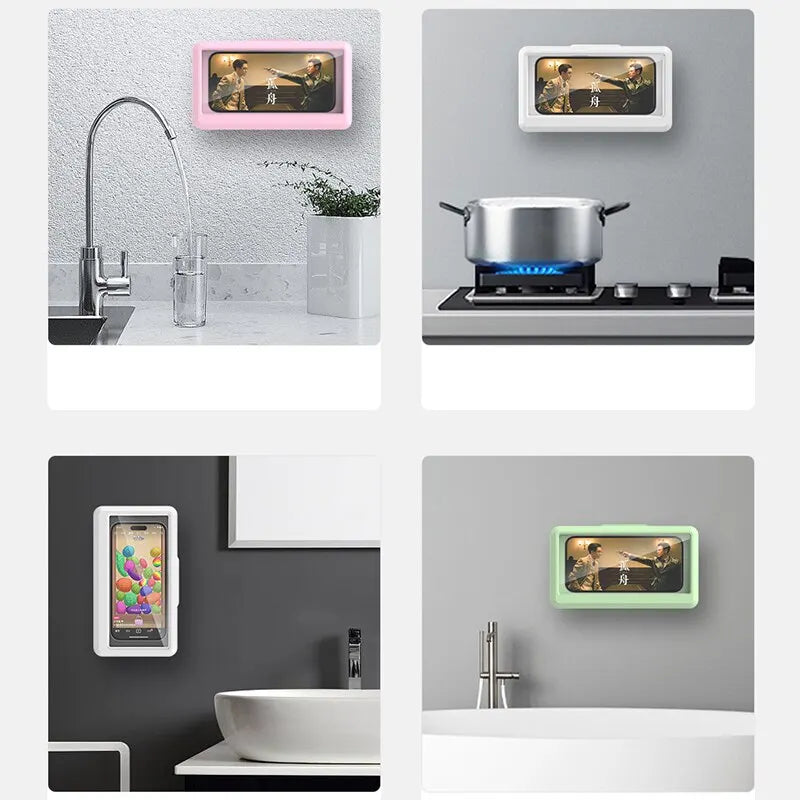 Waterproof Shower Phone Holder | Universal Wall Mount Anti-Fog Touch Screen Case