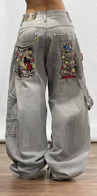 Y2K High-Waist Wide-Leg Jeans – 14 Colors