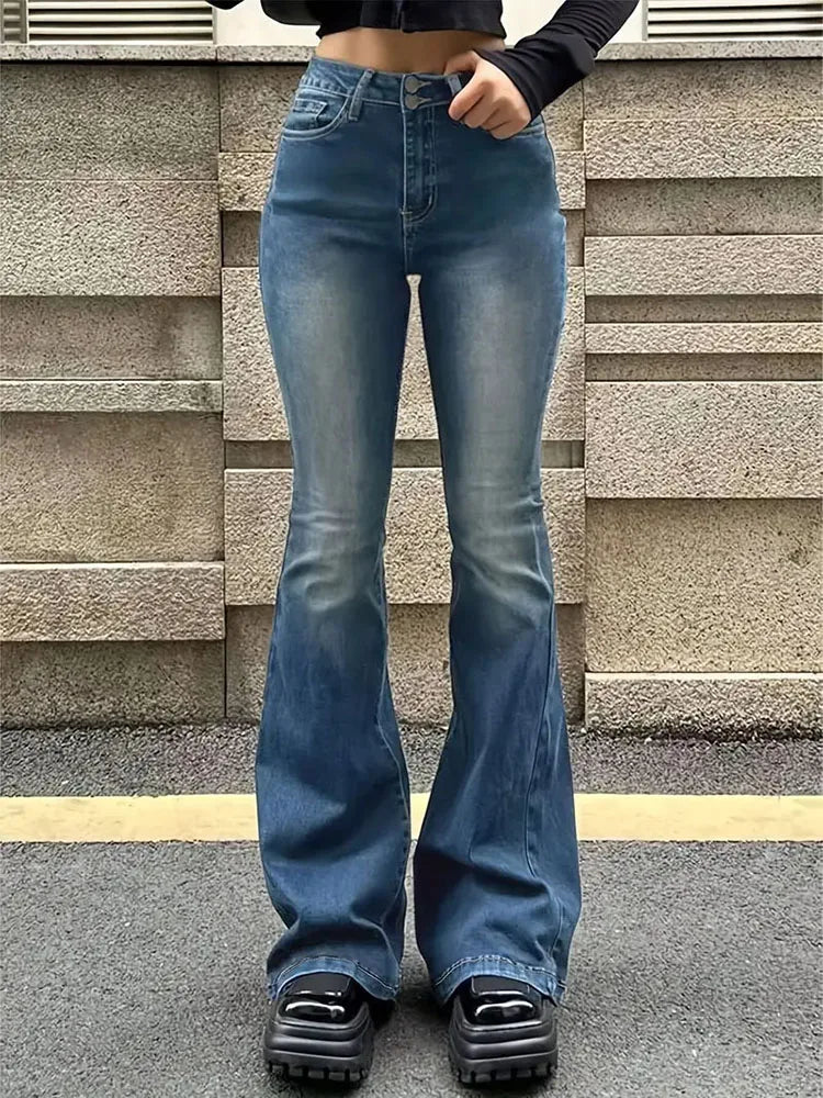 High-Waist Skinny Flare Jeans – 8 Colors