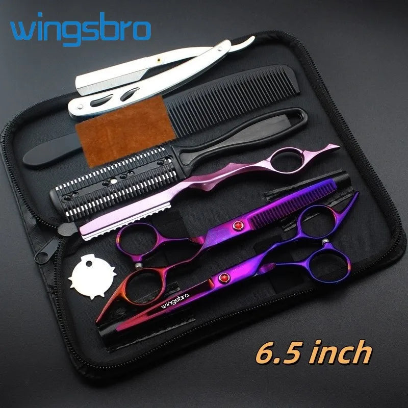 Japanese Hair Scissors Set – Professional Hairdressing Kit with Cutting & Thinning Shears