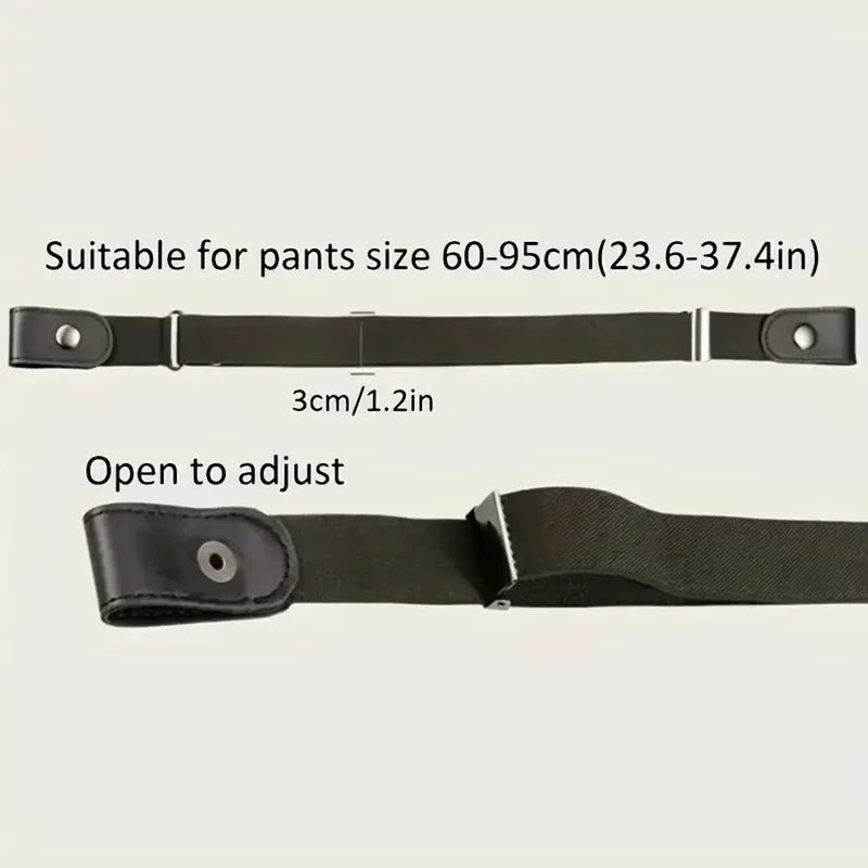 Traceless Invisible Elastic Belt – No-Show Waistband for Jeans & Pants | Unisex