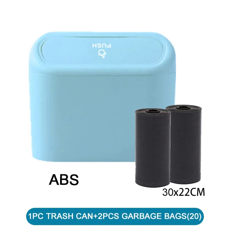 Bote de Basura para Coche con Tapa – Mini Cubo Antifugas con Bolsas de Basura