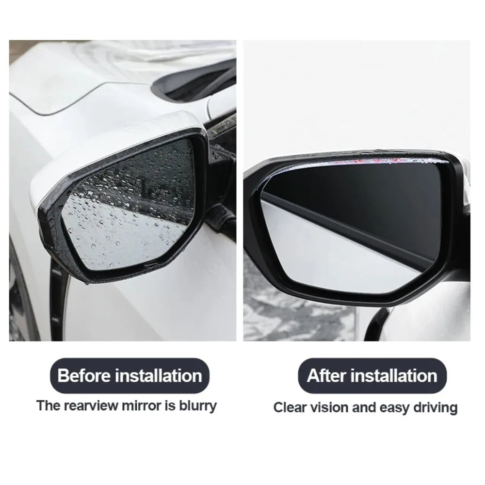 Visera Parasol Impermeable para Retrovisor de Coche – Tapa de Fibra de Carbono | 2 o 4 Piezas