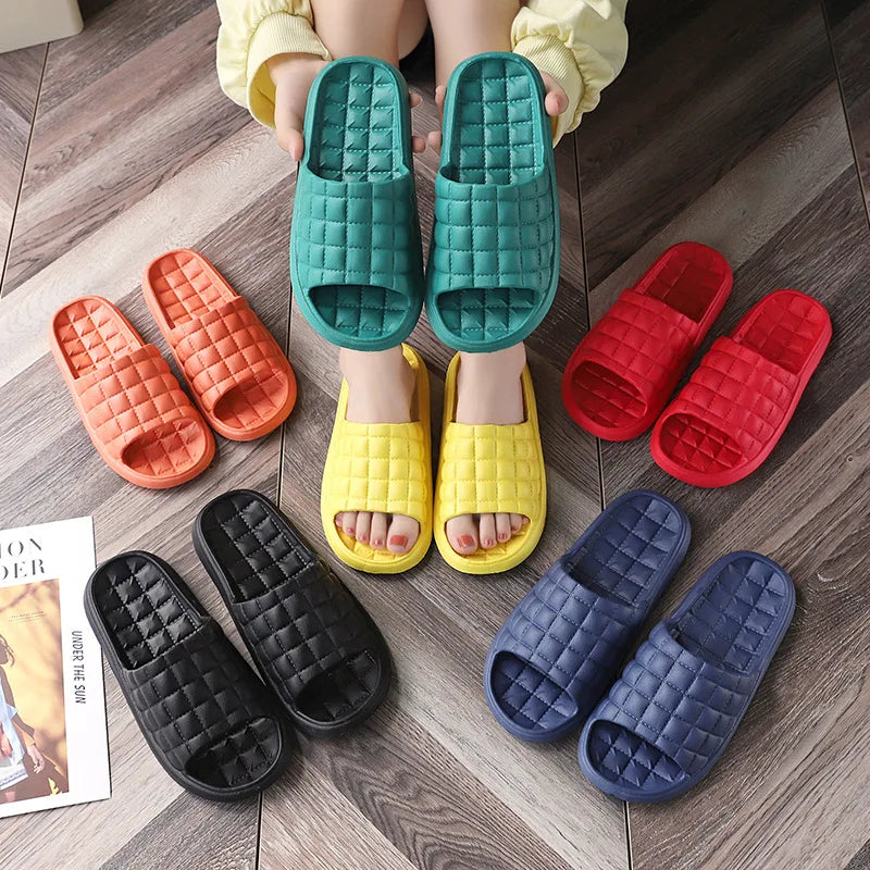 Pantuflas deslizantes de EVA para mujer – Zapatos planos antideslizantes para casa y baño