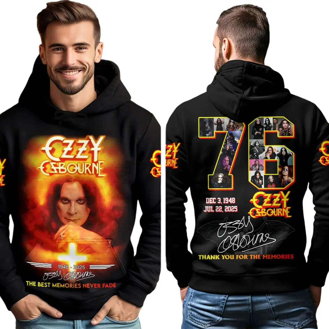 Ozzy Osbourne 3D Print Unisex Oversized Hoodie – Rock Band Fan Sweatshirt