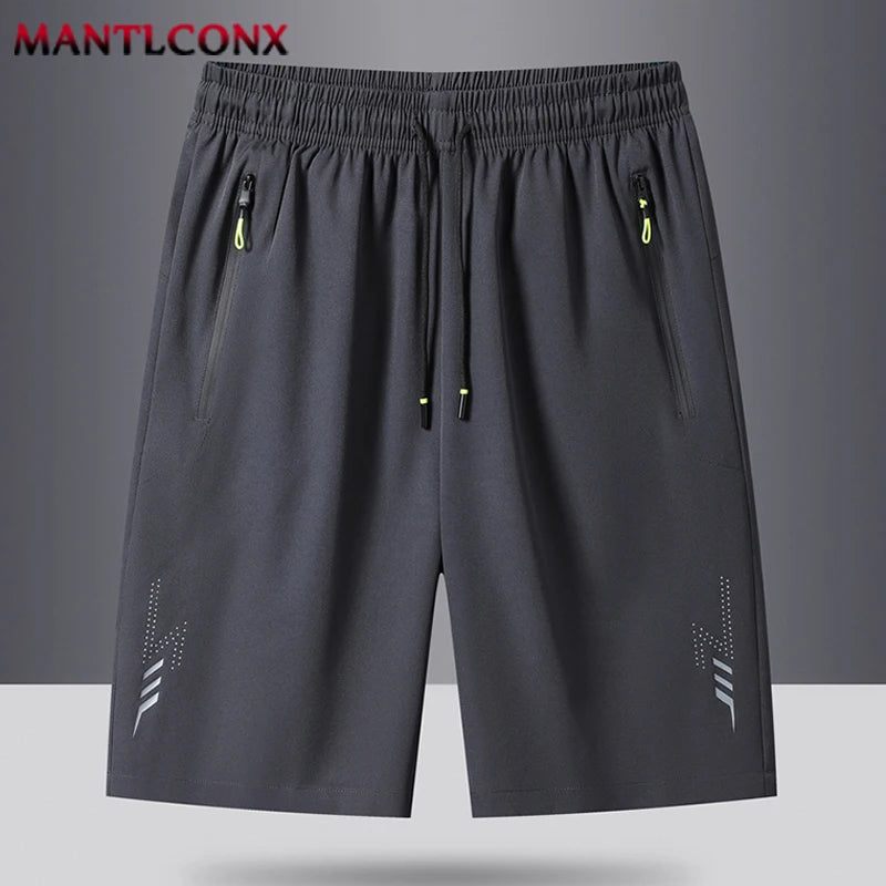 Pantalones Cortos de Verano para Hombre, Ropa Deportiva Fresca, Pantalones Cortos Deportivos para Correr, Parte de Abajo Informal, Gimnasio, Entrenamiento, Jogging, Pantalones Cortos para Hombre, Negro, Gris