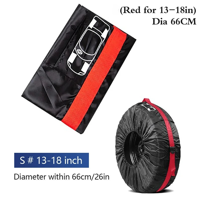 Cubierta Universal para Rueda de Repuesto y Bolsa de Almacenamiento – A prueba de Polvo, Impermeable, 16–20 Pulgadas