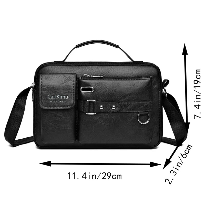 Men's Waterproof Laptop Messenger Bag — Large Capacity Briefcase for Work, Travel & School