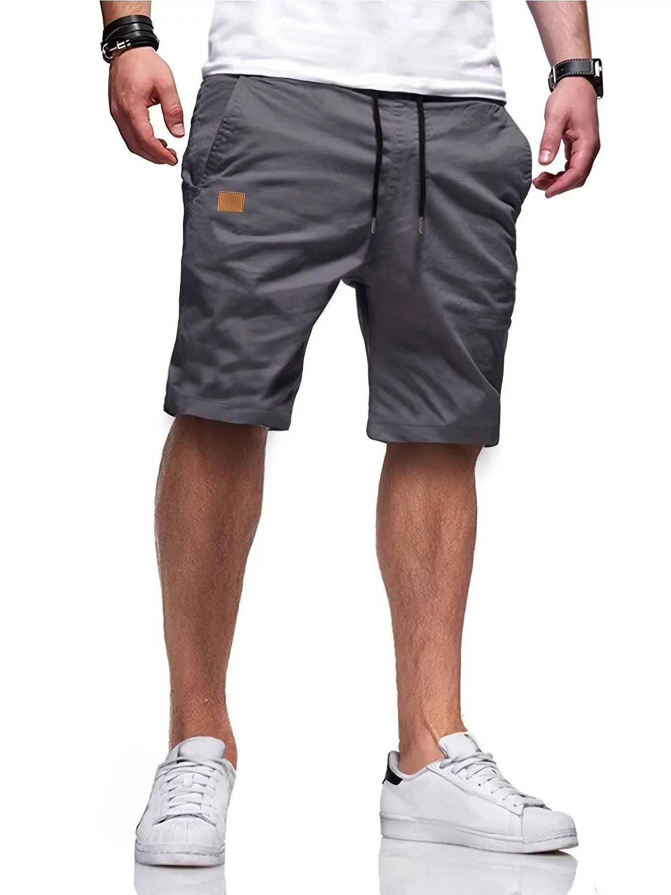 Men's Casual Bermuda Shorts – Elastic Waist Fitness & Jogger Shorts