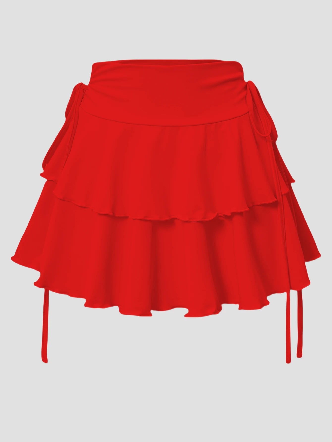 High-Waist Solid Color Mini Skirt