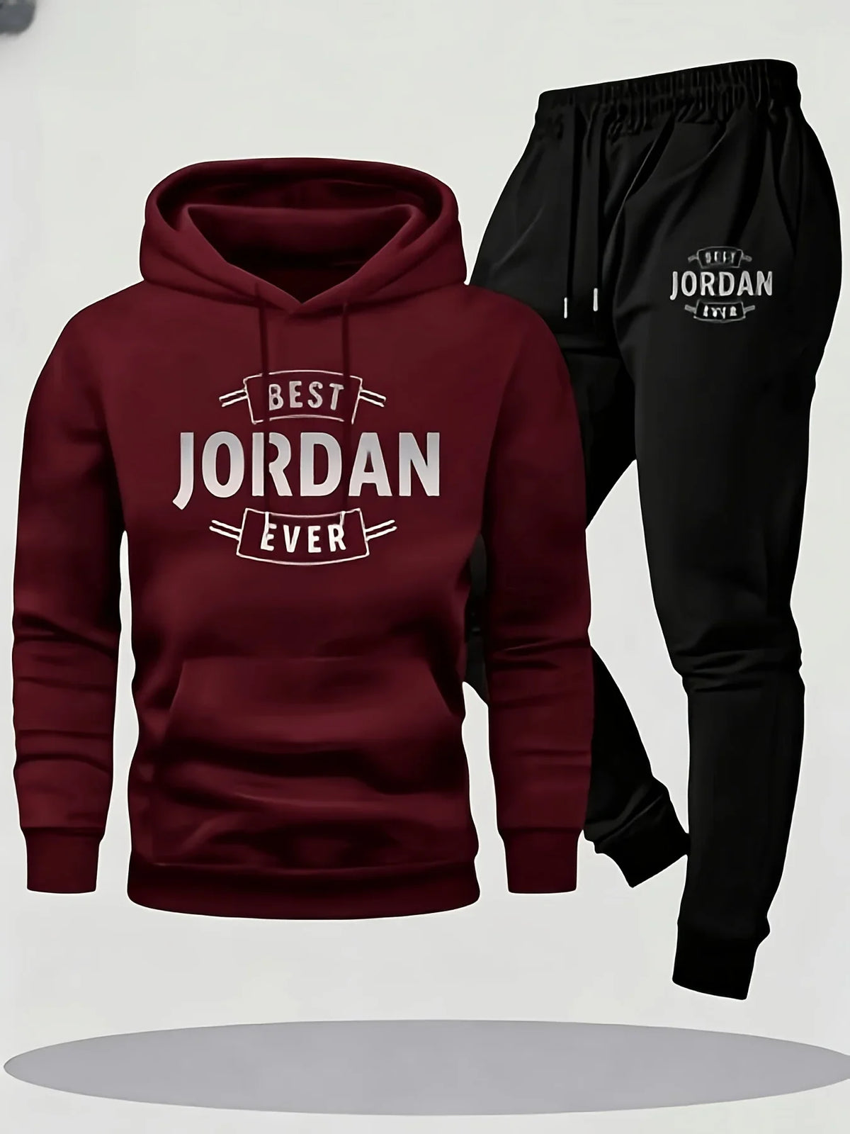 Fleece Hoodie & Drawstring Jogger Set