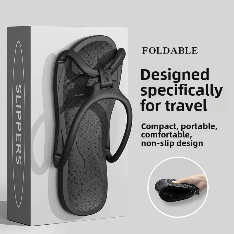 Chanclas de viaje plegables de EVA – Zapatillas unisex antideslizantes portátiles para hotel, playa y hogar