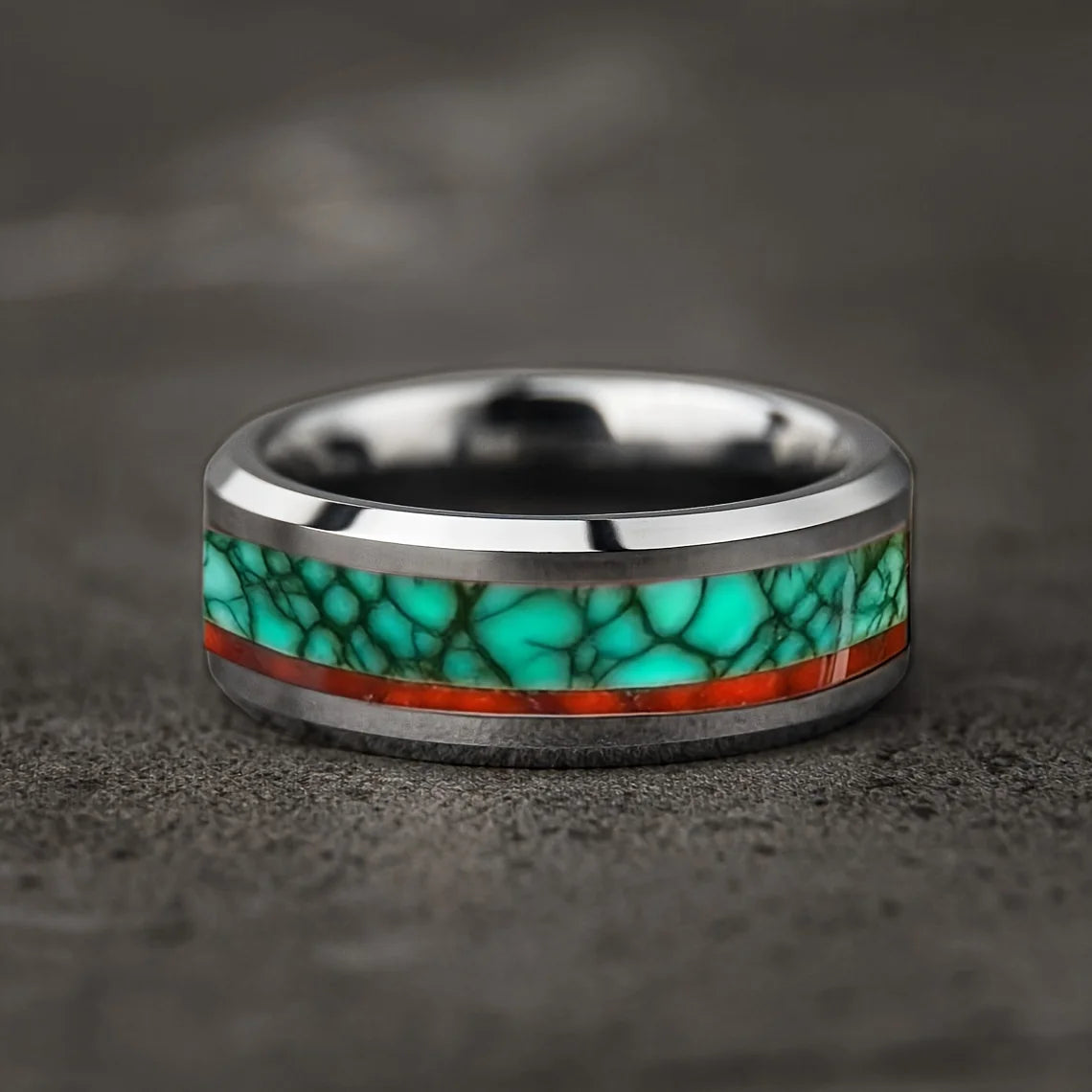 Cyberpunk 8mm Stainless Steel Ring | Gothic Punk Biker Jewelry for Men & Women