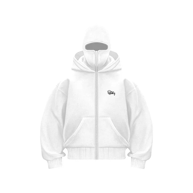 Printed Fleece Zip-Up Hoodie
