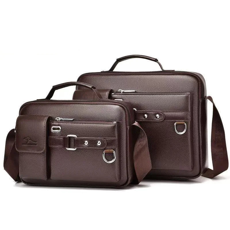 Men's Retro Waterproof Messenger Bag — Large Capacity Laptop Briefcase for Work, Travel & School