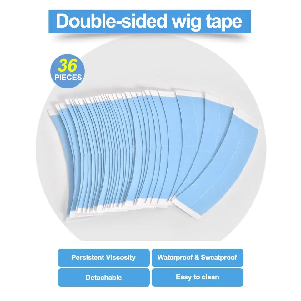 Double-Sided Wig Tape Strips — 36 Pack