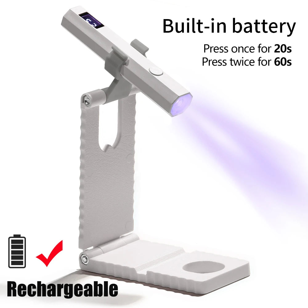 Mini UV LED Nail Lamp – Rechargeable Handheld Gel Dryer