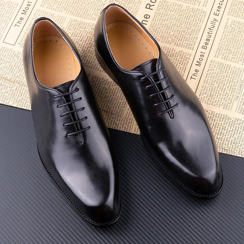 Men's Handmade Genuine Leather Oxford Shoes | Business Casual Dress Shoes