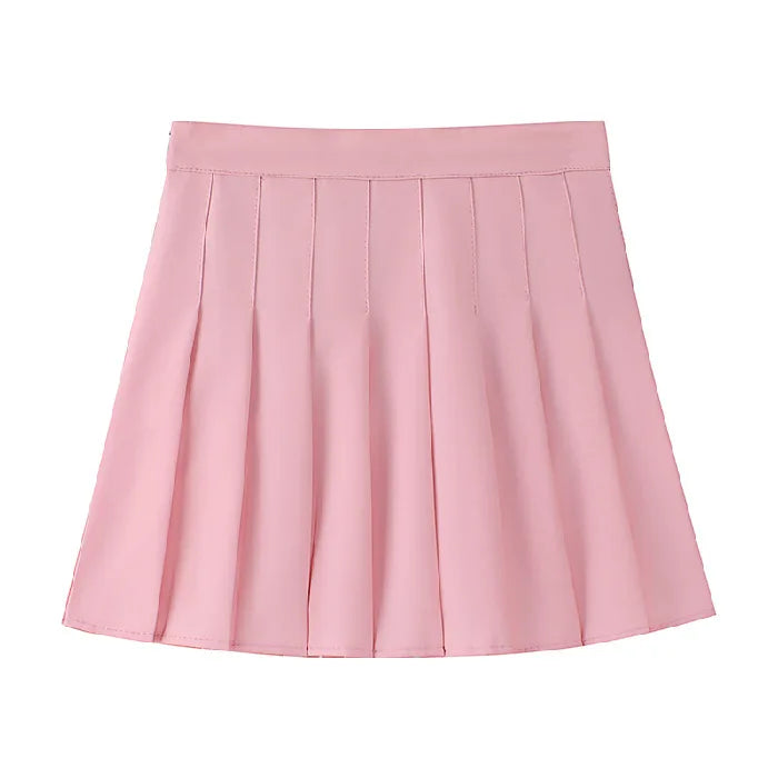 Women's High-Waist Pleated Mini Skirt