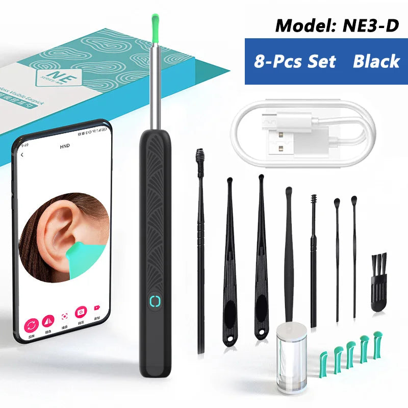 Visual Ear Wax Cleaner with Camera – WiFi Otoscope & Smart Ear Cleaning Kit