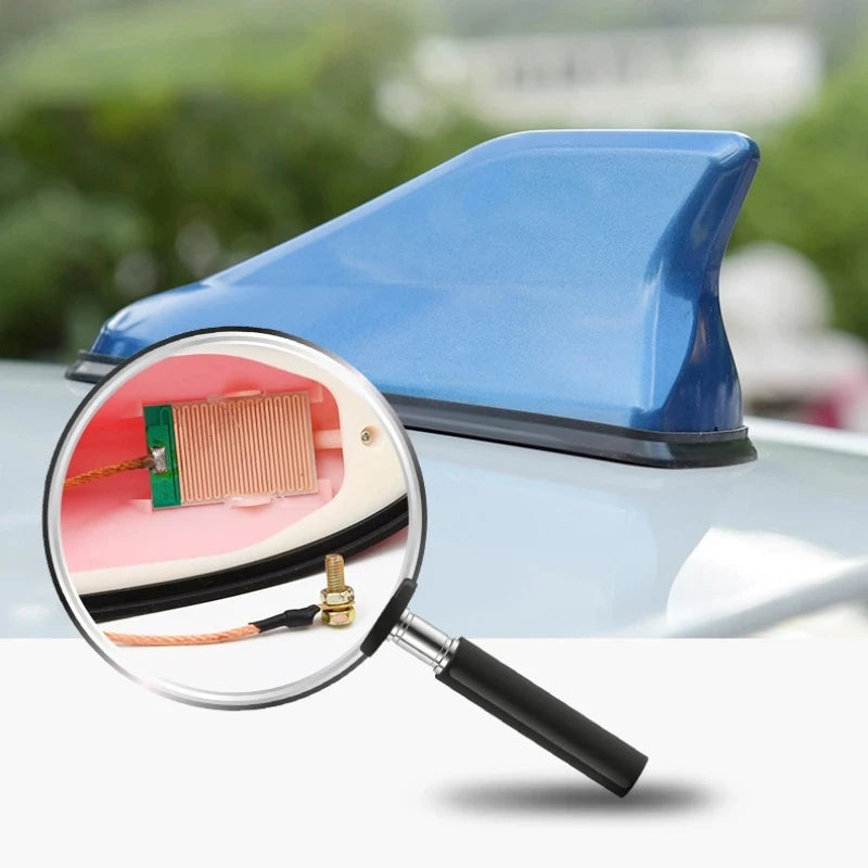 Antena de aleta de tiburón para coche – Repuesto universal de antena de radio FM/AM | Sin perforaciones